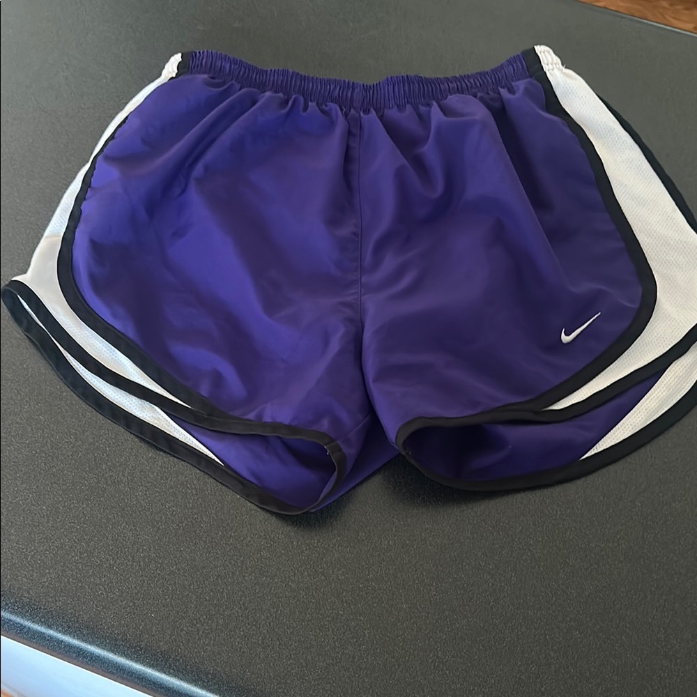 Nike Purple and White Athletic Shorts Lightweight Design